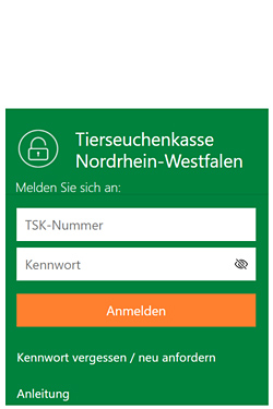 Anmeldung zum Online-Portal